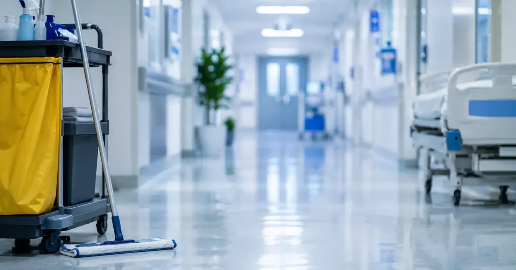 Janitorial supplies in California hospital